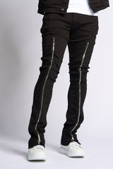 "WITHDRAWN" STACK DENIM (BLACK)