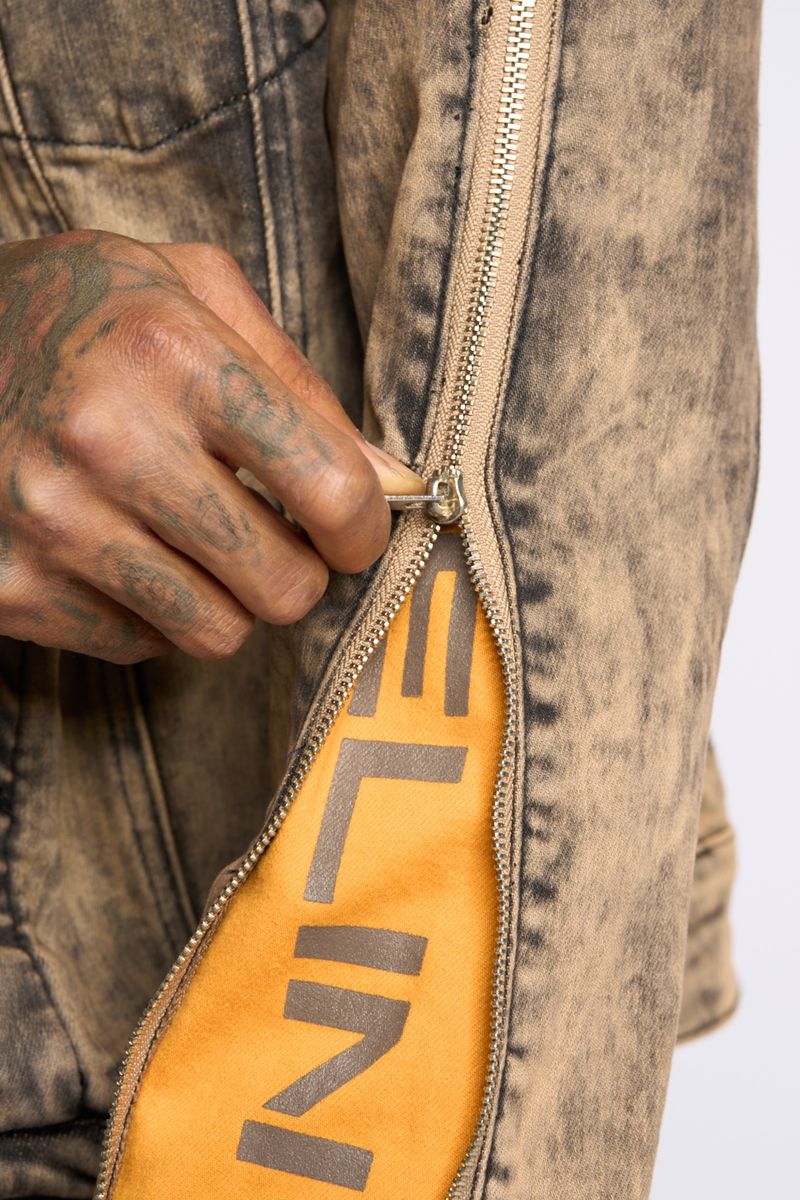 "METAMORPHOSIS" DENIM JACKET (BROWN)