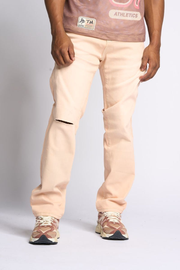 "TIMELINE" STRAIGHT FIT DENIM (CREAM)