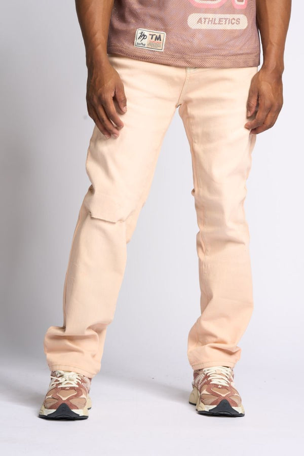 "TIMELINE" STRAIGHT FIT DENIM (CREAM)
