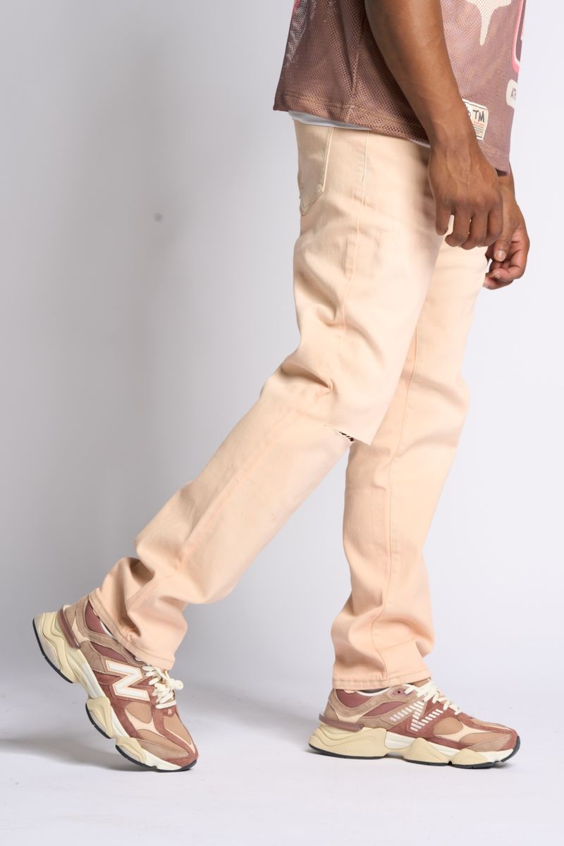 "TIMELINE" STRAIGHT FIT DENIM (CREAM)