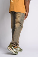 "TIMELINE" STRAIGHT FIT DENIM (MEDIUM BLUE SAND)
