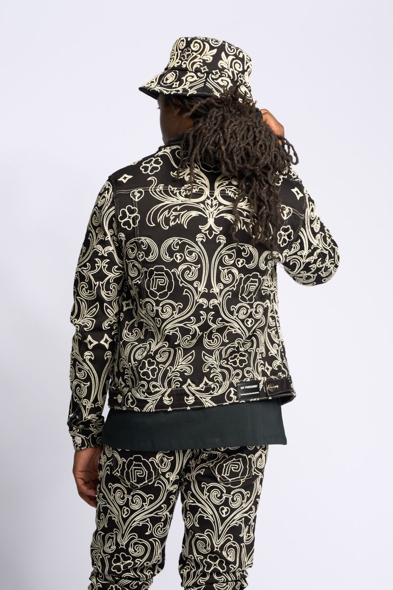 "LÜKS" DENIM JACKET (JET BLACK)