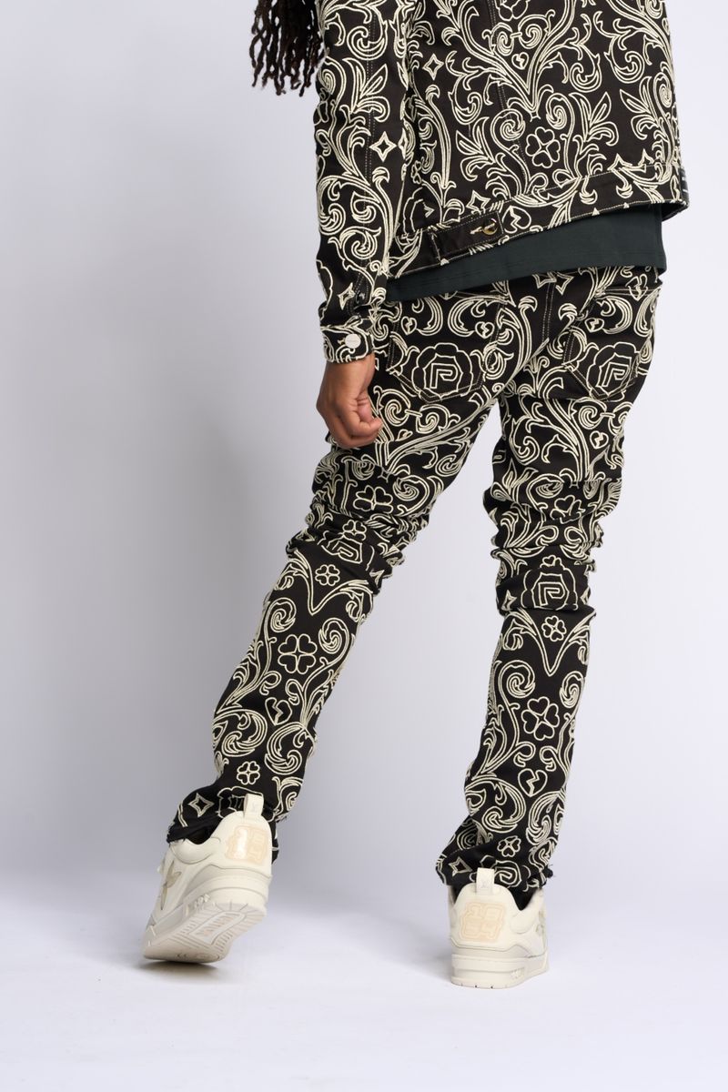 "OPERA" STACK DENIM (JET BLACK)