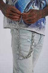 "UNTOUCHABLE" WALLET CHAIN (SILVER)
