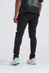 "BLACK LABEL CLEAN SKINNY" SKINNY DENIM (JET BLACK)