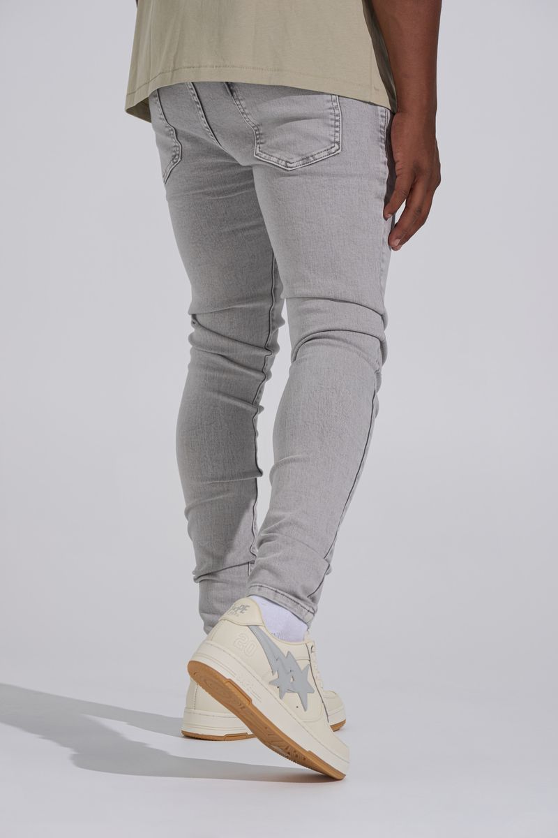 "SILVER SCREEN" SKINNY DENIM (LIGHT GREY)