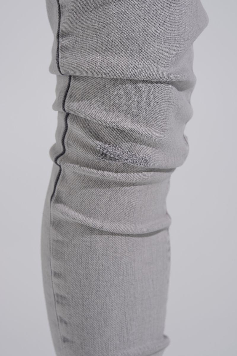 "SILVER SCREEN" SKINNY DENIM (LIGHT GREY)