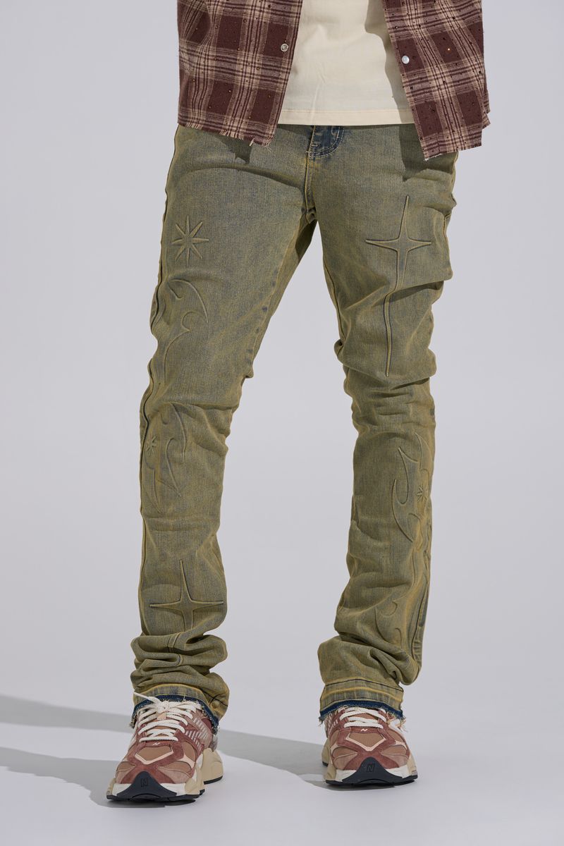 "ARISE" STACK DENIM (SAND WASH)