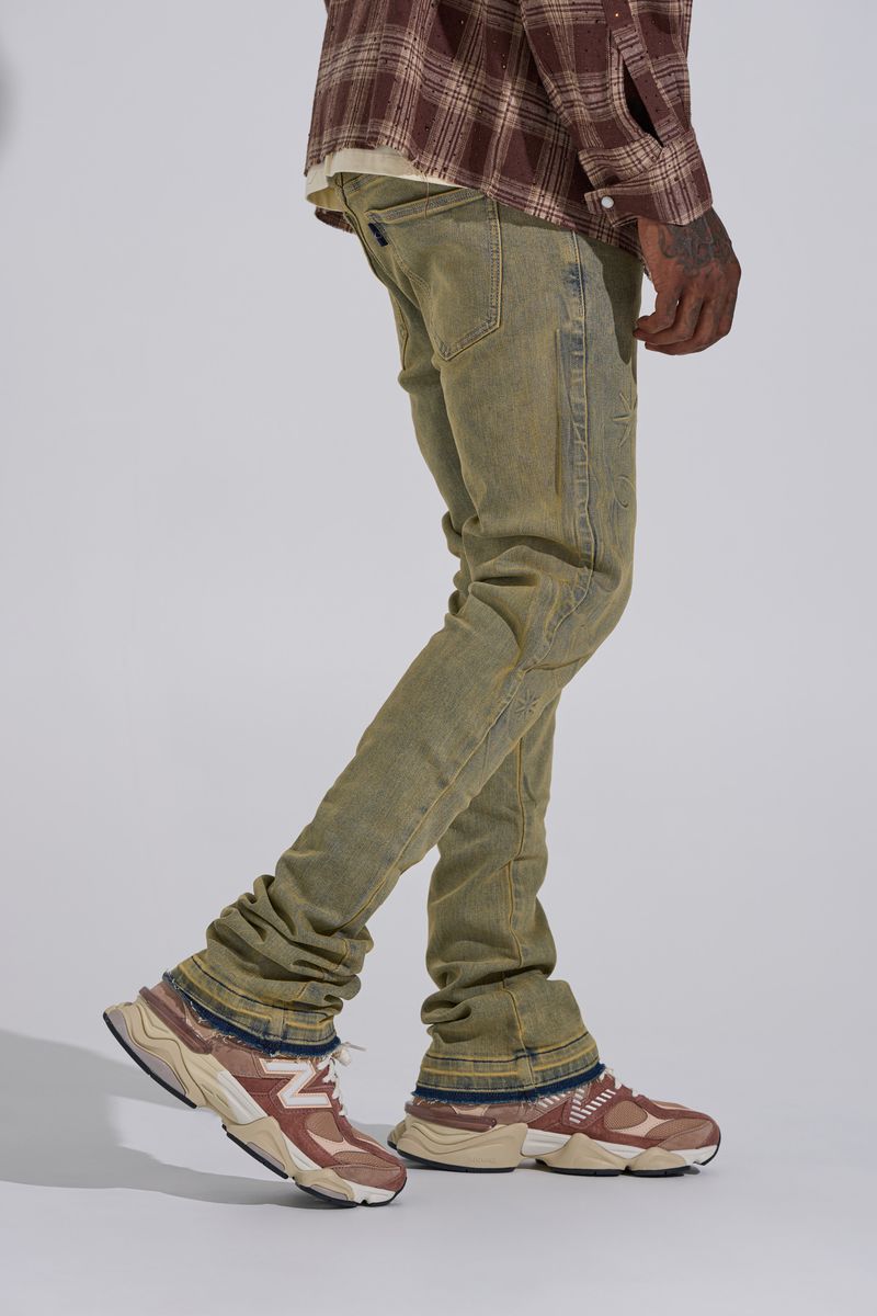 "ARISE" STACK DENIM (SAND WASH)