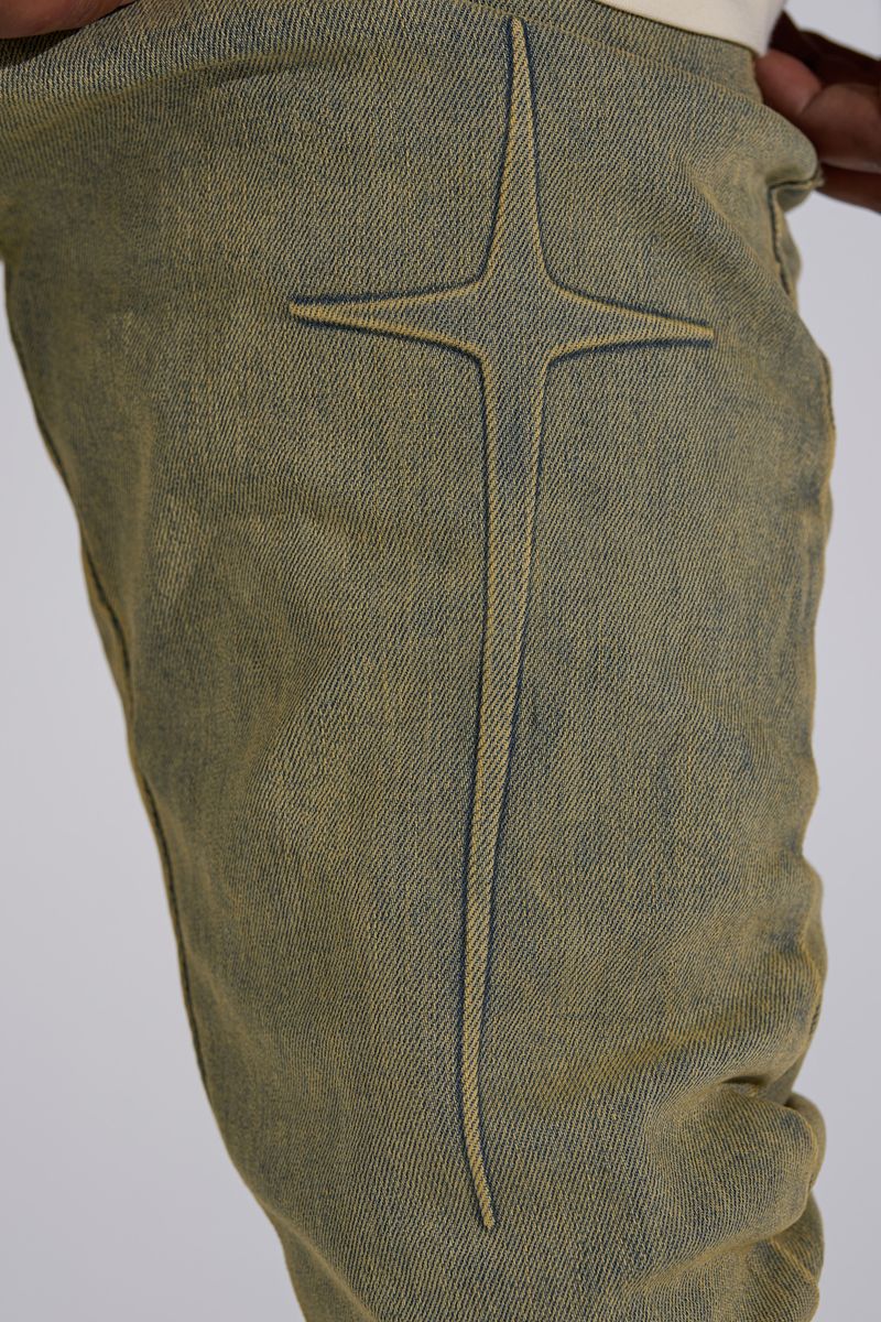 "ARISE" STACK DENIM (SAND WASH)