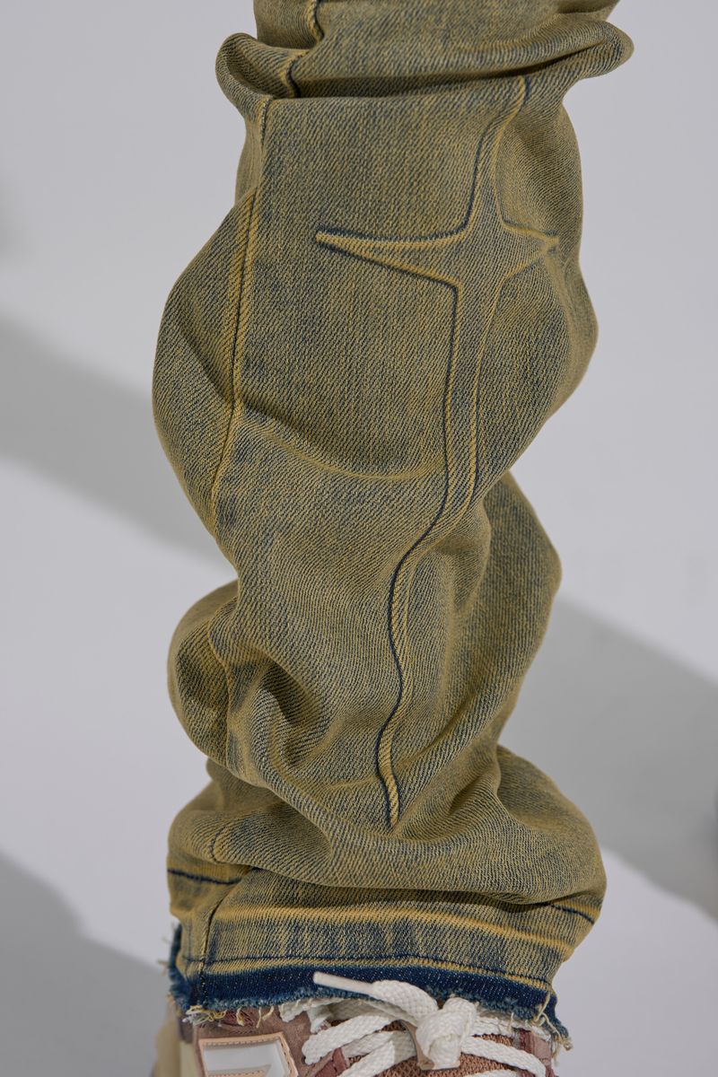 "ARISE" STACK DENIM (SAND WASH)