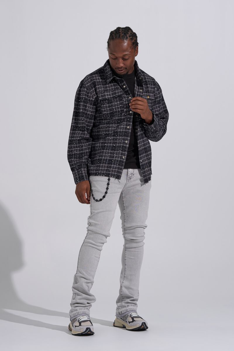 "MORNING FOG" STACK DENIM (LIGHT GREY)