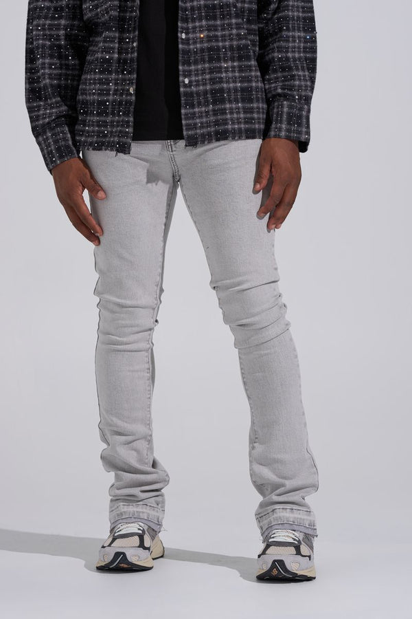 "MORNING FOG" STACK DENIM (LIGHT GREY)