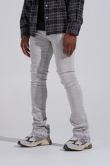 "MORNING FOG" STACK DENIM (LIGHT GREY)