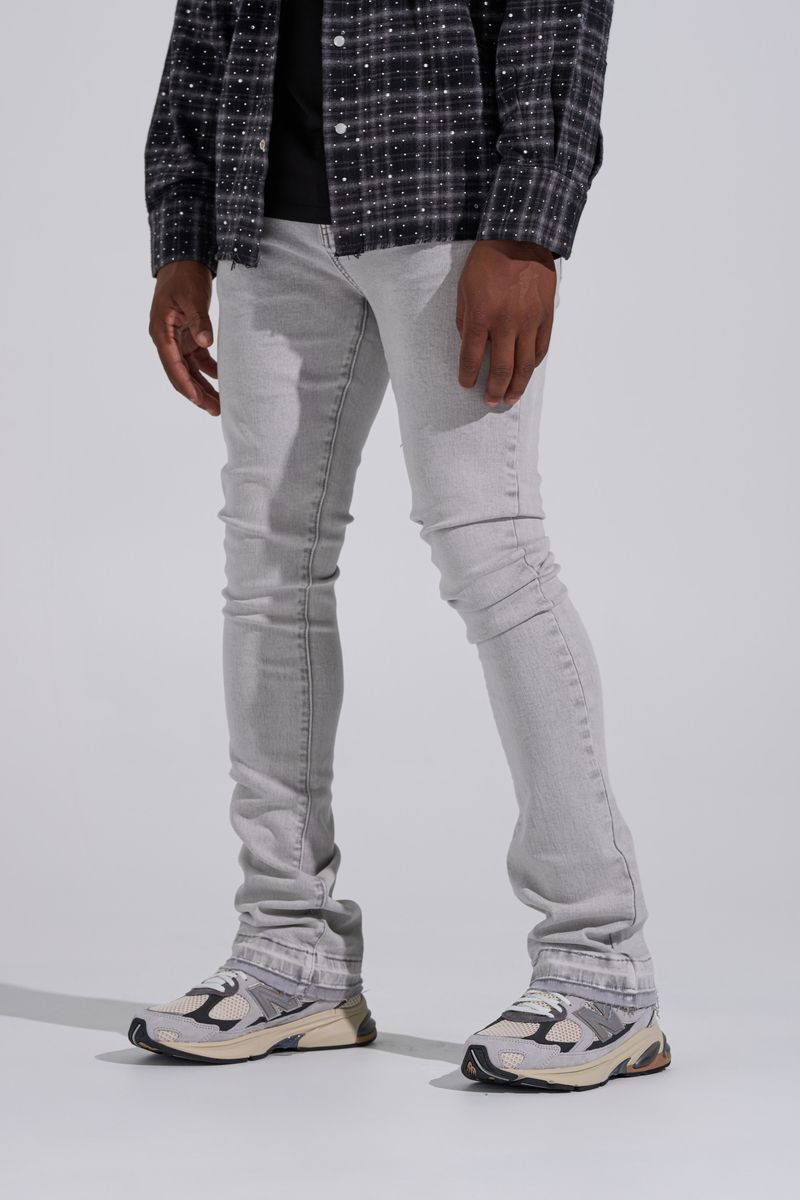 "MORNING FOG" STACK DENIM (LIGHT GREY)