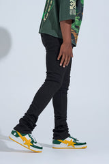 "BLACK LABEL STACK" STACKED DENIM (JET BLACK)