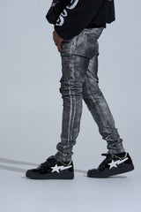 "WASHED AWAY" SKINNY DENIM (BLACK)