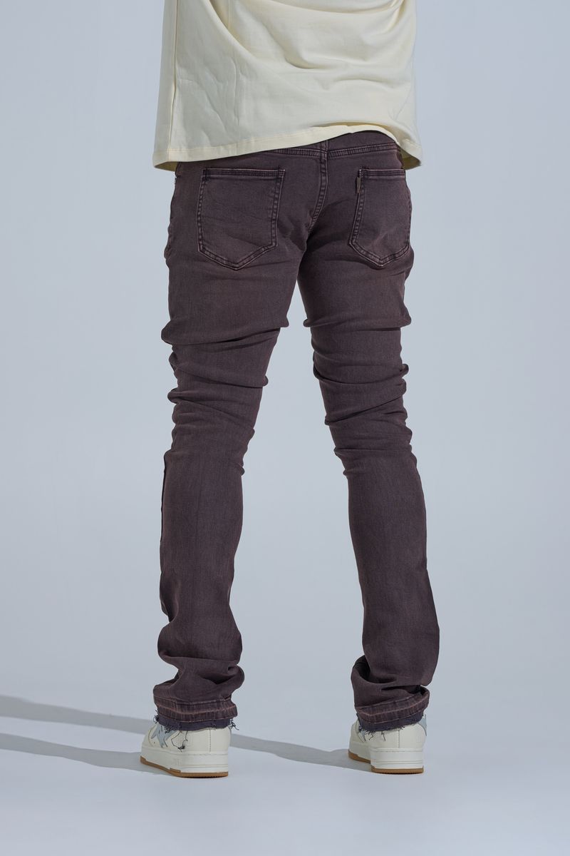 "ABANDONED" STACK DENIM (ASH PURPLE)