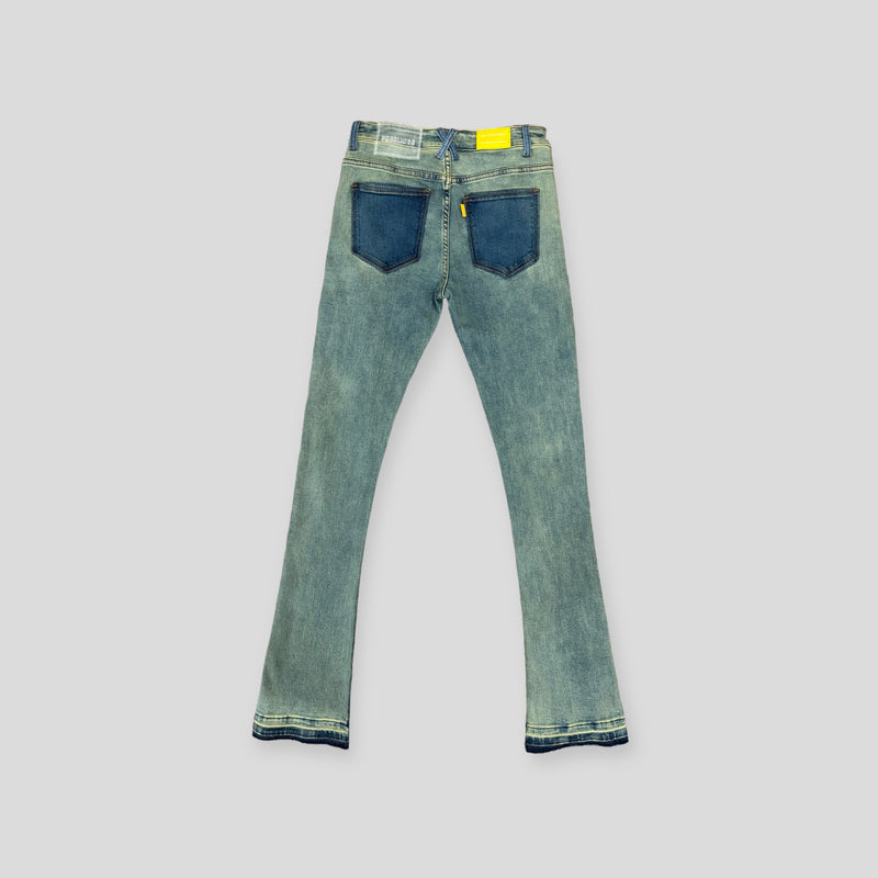 "LOVE'S SYMPHONY" FLARE STACK DENIM